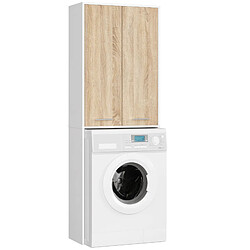 Akord Armoire salle de bain lave-linge - Blanc