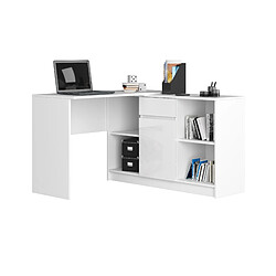 Akord bureau d'angle avec caisson - Blanc