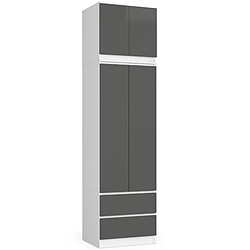Akord armoire avec surmeuble - Blanc
