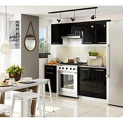 Akord Armoire Oliwia Blanc Et Noir Brillant 80X46X82 pas cher