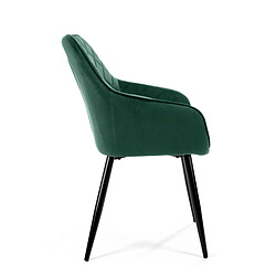 Acheter Akord Lot De 2 Chaises Velours Vert Bouteille 41X41X49