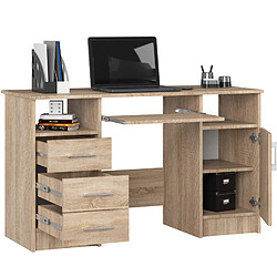 Akord Bureau informatique avec caisson - Chêne