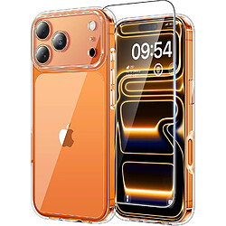 Pack coque transparente en TPU et protection écran vitre en verre trempé pour Apple iPhone 17 Pro 5G - XEPTIO