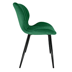 Acheter Akord Lot De 2 Chaises Velours Vert Bouteille 30X36X47