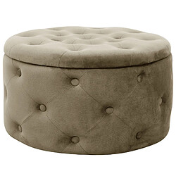 Akord Pouf Alia Velours Vert Bouteille 55X55X30