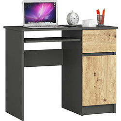 Akord Bureau d’appoint 1 tiroir - Graphite