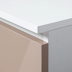 Avis Akord Dressoir 5 Tiroirs Blanc/Capuccino Brillant 60X40X121