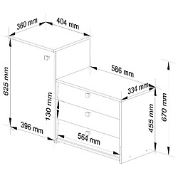 Avis Akord Meuble à chaussures 3 abattants - Bois