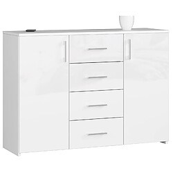 Akord Commode design 4 tiroirs - Blanc