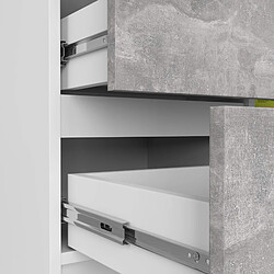 Acheter Akord Buffet Jerry 1 Porte 3 Tiroirs Blanc/Béton 80X35X77