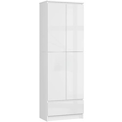 Akord Bibliothèque Fermée Blanc/Blanc Brillant 60X35X180