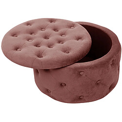 Akord Pouf Alia Velours Noir 55X55X30