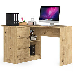 Akord Bureau d'angle avec caisson - Chêne