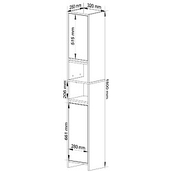 Avis Akord Armoire de salle de bain 2 portes - Blanc