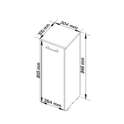 Avis Akord armoire de salle de bain sur pieds - Blanc