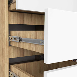 Acheter Akord Commode 1 Porte 5 Tiroirs Chêne Artisan/Blanc 80X35X97