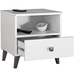 Avis Akord chevet 1 tiroir - Blanc