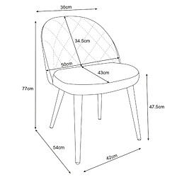Avis Akord Lot De 4 Chaises Vert Bouteille 46X43X48
