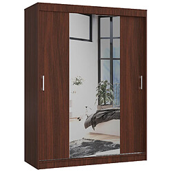 Akord Armoire coulissante avec miroir - Wengé