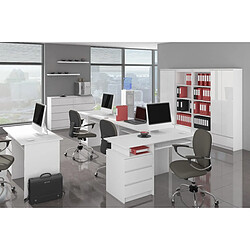Acheter Akord Commode De Rangement À Tiroirs Blanc/Blanc Brillant 120X40X99