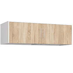Akord Armoire penderie 2 portes - Blanc