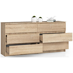 Akord Commode 6 tiroirs - Chêne sonoma