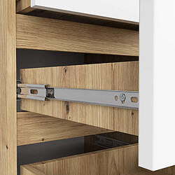 Acheter Akord Commode 5 tiroirs - Chêne artisan/blanc