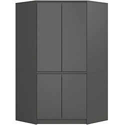 Akord Armoire d'angle 4 portes - Graphite