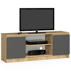 Akord Meuble TV 2 portes 1 niche - Chêne