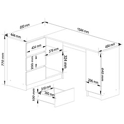 Avis Akord Bureau d'angle avec caisson - Blanc