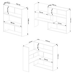 Avis Akord Bibliothèque basse moderne - Blanc
