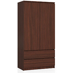 Akord Armoire 2 portes avec tiroirs - Wengé