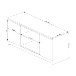 Avis Akord Meuble Tv 2 Portes 1 Étagère Chêne Artisan 120X40X55