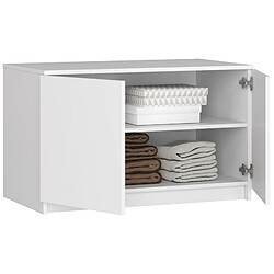 Akord Armoire 2 portes penderie - Blanc