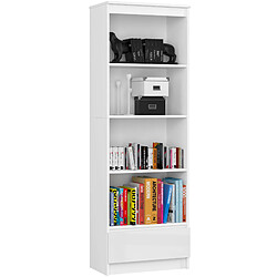 Akord Étagère Blanc/Blanc Brillant 60X35X180