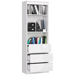 Akord Étagère Blanc Brillant 60X35X180