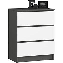 Akord Commode 3 tiroirs - Graphite
