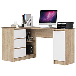 Akord Bureau d'angle avec caisson - Blanc