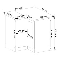 Avis Akord Armoire Oliwia Avec Plan De Travail Blanc/Gris 46X90X82