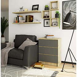 Acheter Akord Buffet 3 Tiroirs Chêne Artisan/Gris Graphite 60X40X77