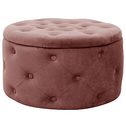 Akord Pouf Alia Velours Noir 55X55X30