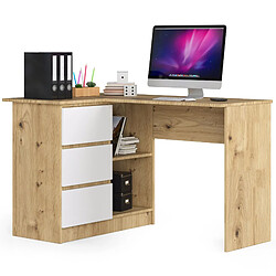 Akord Bureau d'angle avec caisson - Blanc