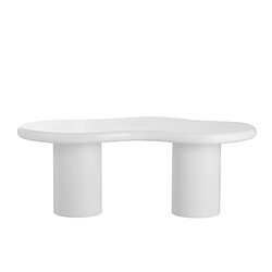 Homy France Table Basse Blanche en MDF – Forme Organique 120 cm