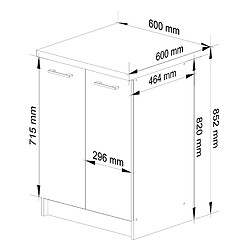 Avis Akord Armoire Oliwia Avec Plan De Travail Blanc/Gris Graphite 46X60X85