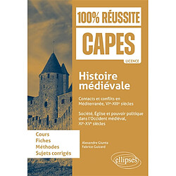 Histoire médiévale : contacts et conflits en Méditerranée, VIe-XIIIe siècles, société, église et pouvoir politique dans l'Occident médiéval, XIe-XVe siècles