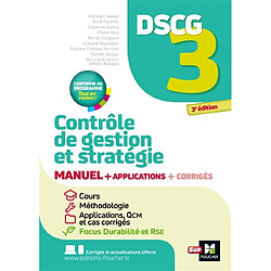 DSCG 3 management et contrôle de gestion : manuel et applications : 2024-2025