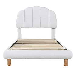 Acheter DZMDIP Lit enfant 90x200 cm - Sommier à lattes en bois - Blanc