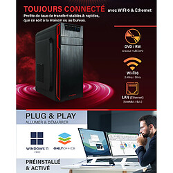 GREED - Silent GT - Office PC / Ordinateur - AMD Ryzen 5 5500GT - 16 GO RAM - 1TO SSD - WLAN - DVD+RW - Win11 Pro pas cher