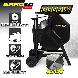 Gardeo Pro Scie à buches électrique 3000 W - Lame 505mm