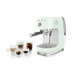 Machine à expresso 15 bars vert d'eau - ECF03PGEU - SMEG pas cher